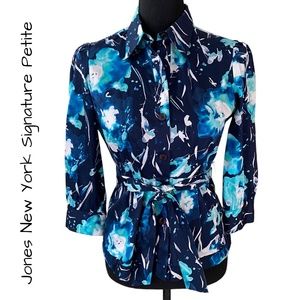 NWT JONES NEW YORK SIGNATURE PETITE, “Surf Spray”, Size PS